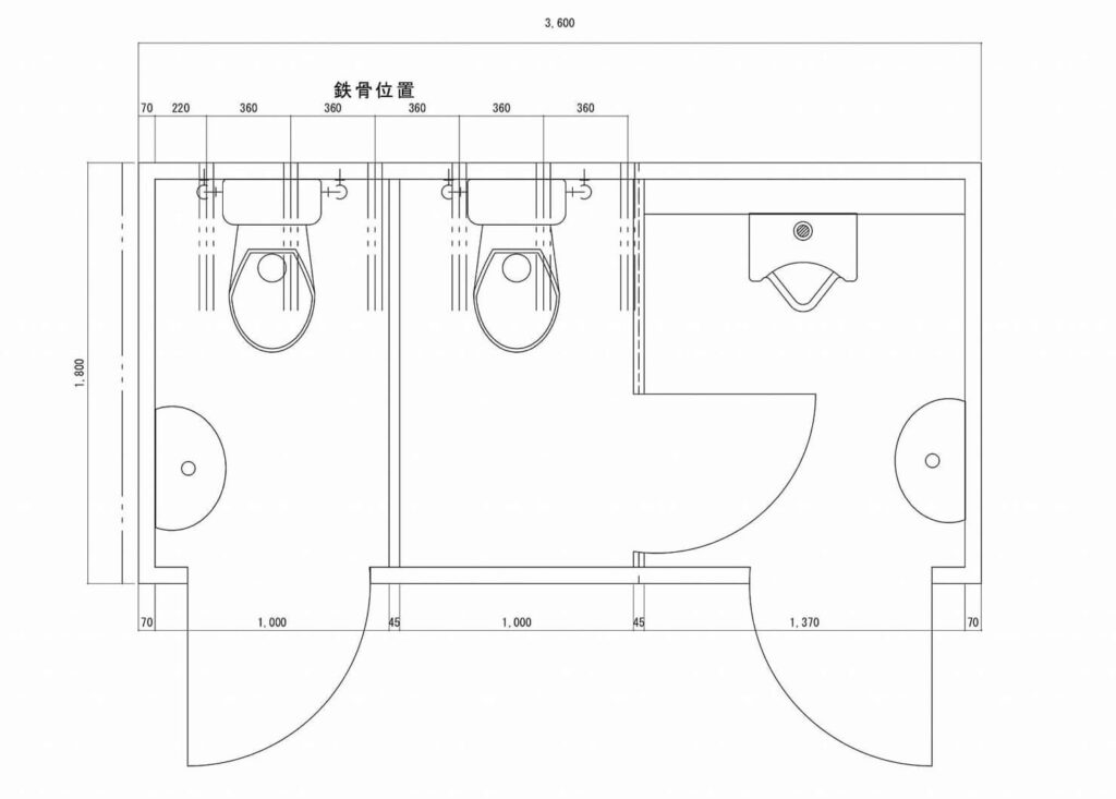 トイレ棟外図面